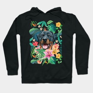 Tropical Rottweiler Dog Hoodie